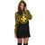 Wallis and Futuna Women Hoodie Dress - Wallis and Futuna Coat Of Arms Polynesian Gold Black - Polynesian Pride