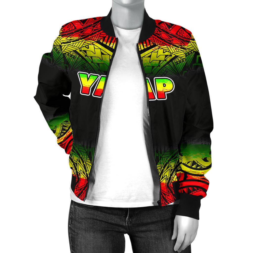 Yap Women's Bomber Jacket - Fog Reggae Style - Polynesian Pride