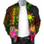 The Philippines Polynesian Men's Bomber Jacket - Hibiscus and Banana Leaves - Polynesian Pride