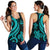 Vanuatu Women's Racerback Tank - Turquoise Tentacle Turtle - Polynesian Pride