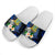 Tuvalu Polynesian Slide Sandals - Turtle With Plumeria Flowers - Polynesian Pride