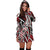 Kosrae Women's Hoodie Dress - Tribal Flower Special Pattern Red Color - Polynesian Pride