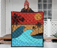 Hawaii Polynesian Sun Down Premium Quilt - Polynesian Pride