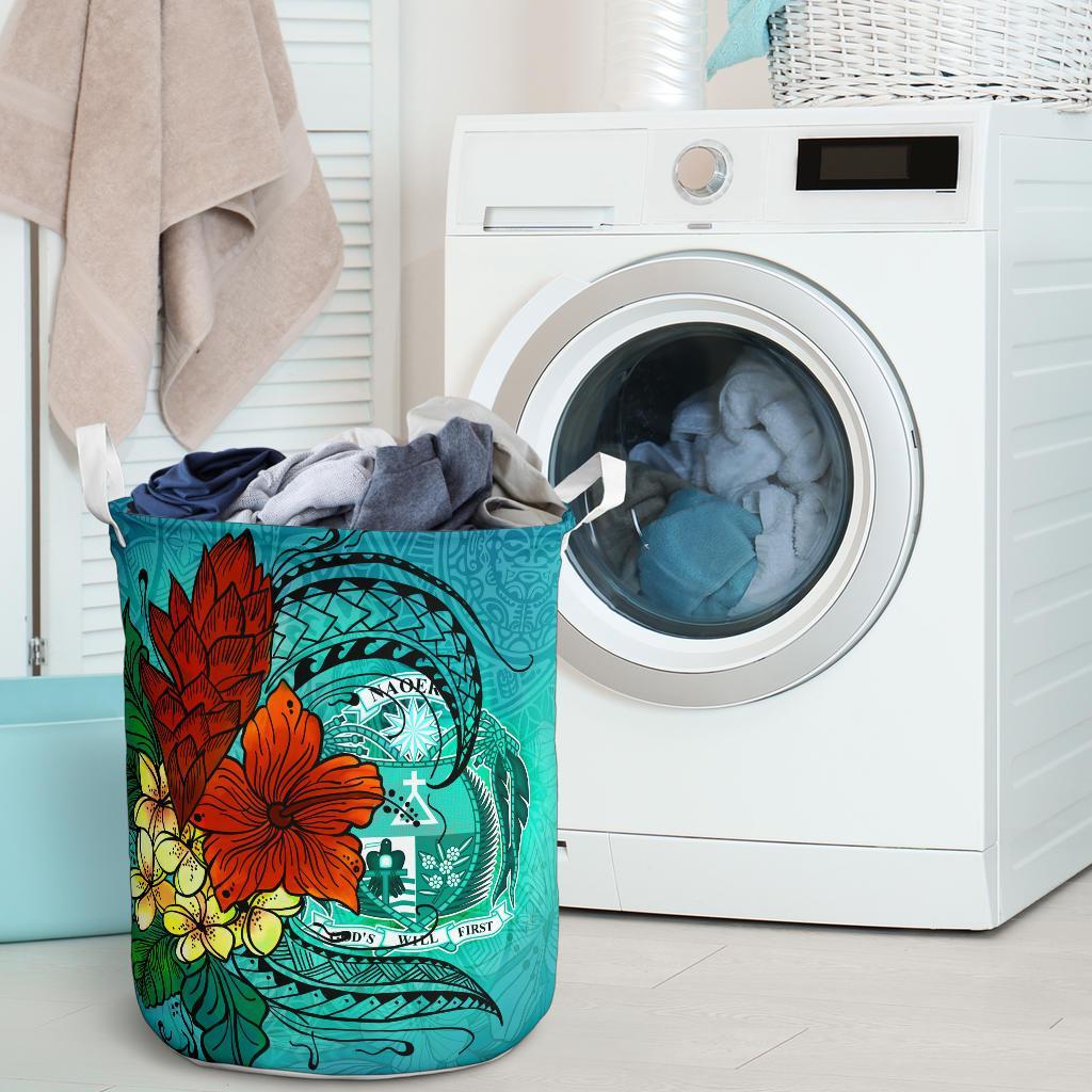 Nauru Laundry Basket - Tropical Flowers Style - Polynesian Pride