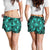 Polynesian Plumeria Mix Turquoise Black Women's Short - Polynesian Pride