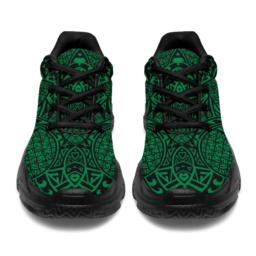 Polynesian Lauhala Mix Green Chunky Sneakers - Polynesian Pride