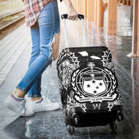 Samoa Polynesian Luggage Covers Map Black - Polynesian Pride
