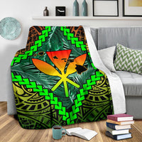 Hawaii Kanaka Kakau Tropical Polynesian Premium Blanket - Polynesian Pride