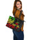 Vanuatu Large Leather Tote - Reggae Tentacle Turtle - Polynesian Pride