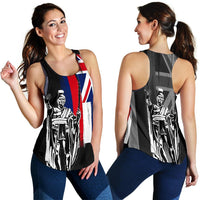 Hawaii King Flag Women's Racerback Tank Gray - Polynesian Pride