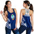 Guam Polynesian Women's Racerback Tank - Pattern With Seal Blue Version Blue - Polynesian Pride