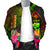 Guam Polynesian Personalised Men's Bomber Jacket - Hibiscus and Banana Leaves - Polynesian Pride