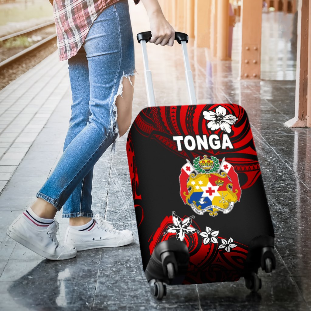 Mate Ma'a Tonga Rugby Luggage Covers Polynesian Unique Vibes - Red - Polynesian Pride