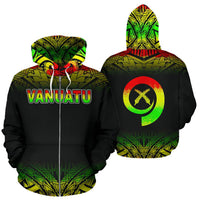 Vanuatu Polynesian Zip up Hoodie Reggae Fog Unisex Reggae - Polynesian Pride