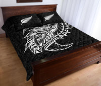 Maori Tattoo Quilt Bed Set Polynesian Style Black - Polynesian Pride