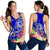 FSM Custom Personalised Women's Racerback Tank - Turtle Plumeria (Blue) - Polynesian Pride