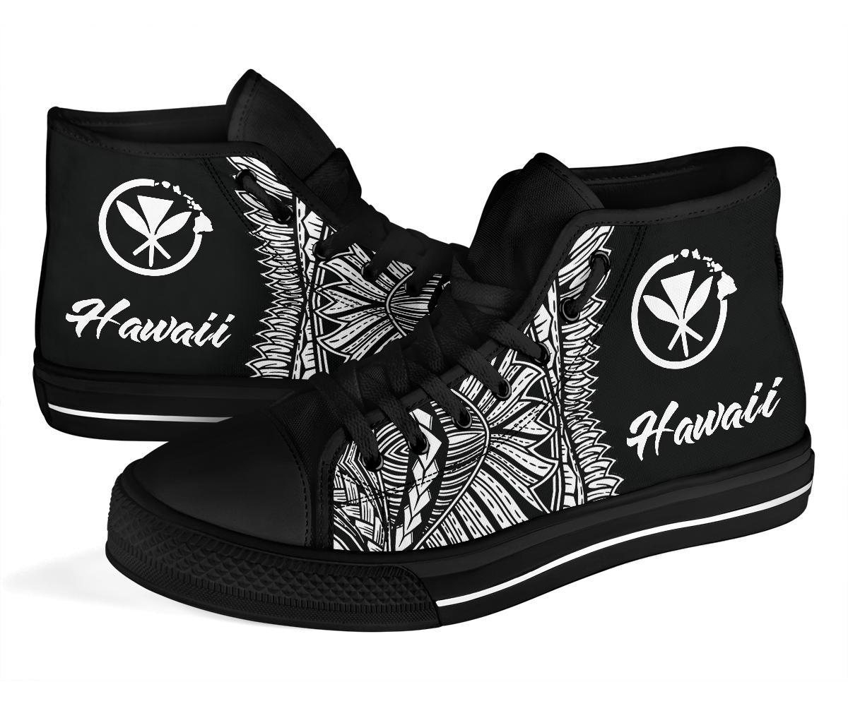 Hawaii Polynesian High Top Shoes - Hawaii Pride White Version - Polynesian Pride
