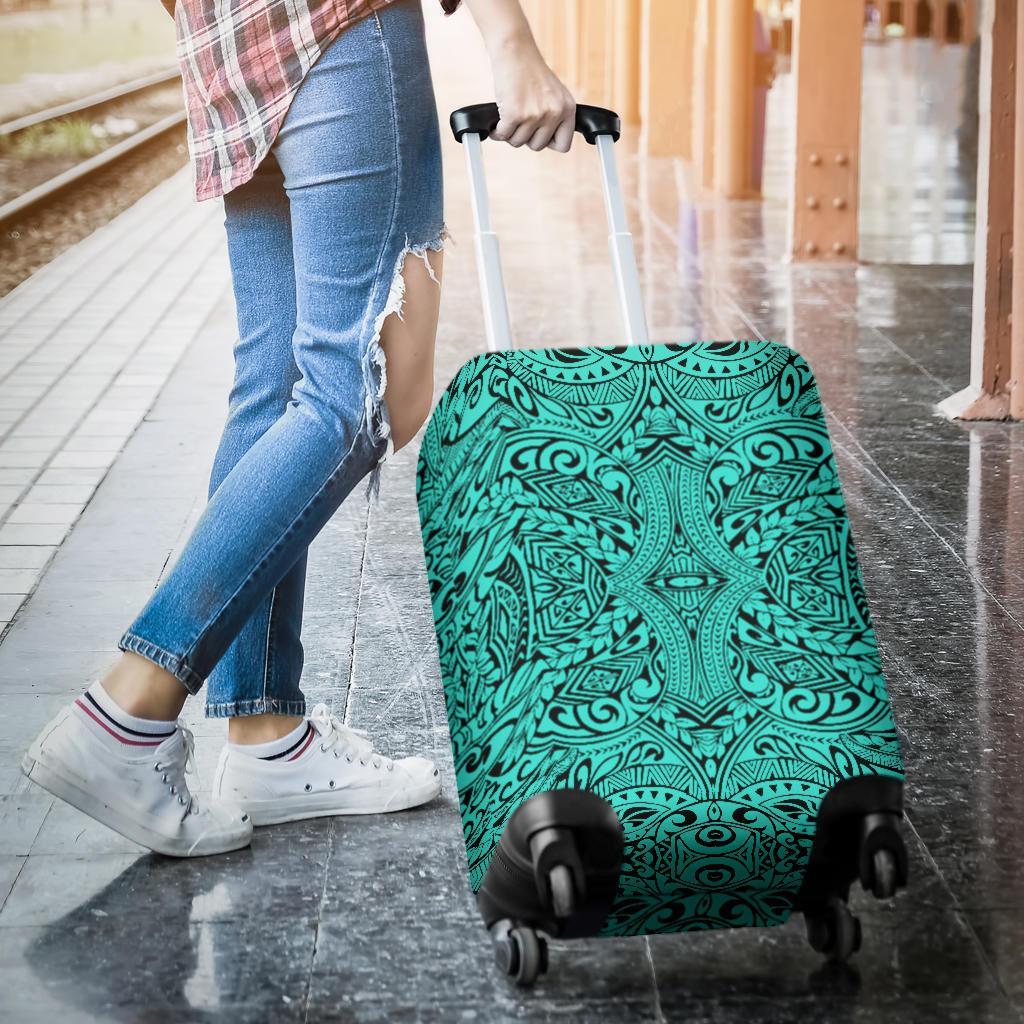 Polynesian Culture Turquoise Luggage Covers - Polynesian Pride