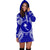 Chuuk Polynesian Hoodie Dress Map Blue - Polynesian Pride