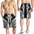 American Samoa Polynesian Men Shorts - Black Armor Tattoo Black - Polynesian Pride