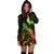 Pohnpei Polynesian Hoodie Dress - Turtle With Blooming Hibiscus Reggae - Polynesian Pride