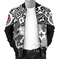 Tonga Polynesian Bomber Jacket (Men) - Tongan Pride (White) - Polynesian Pride