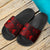 Fiji Slide Sandals - Turtle Hibiscus Pattern Red - Polynesian Pride