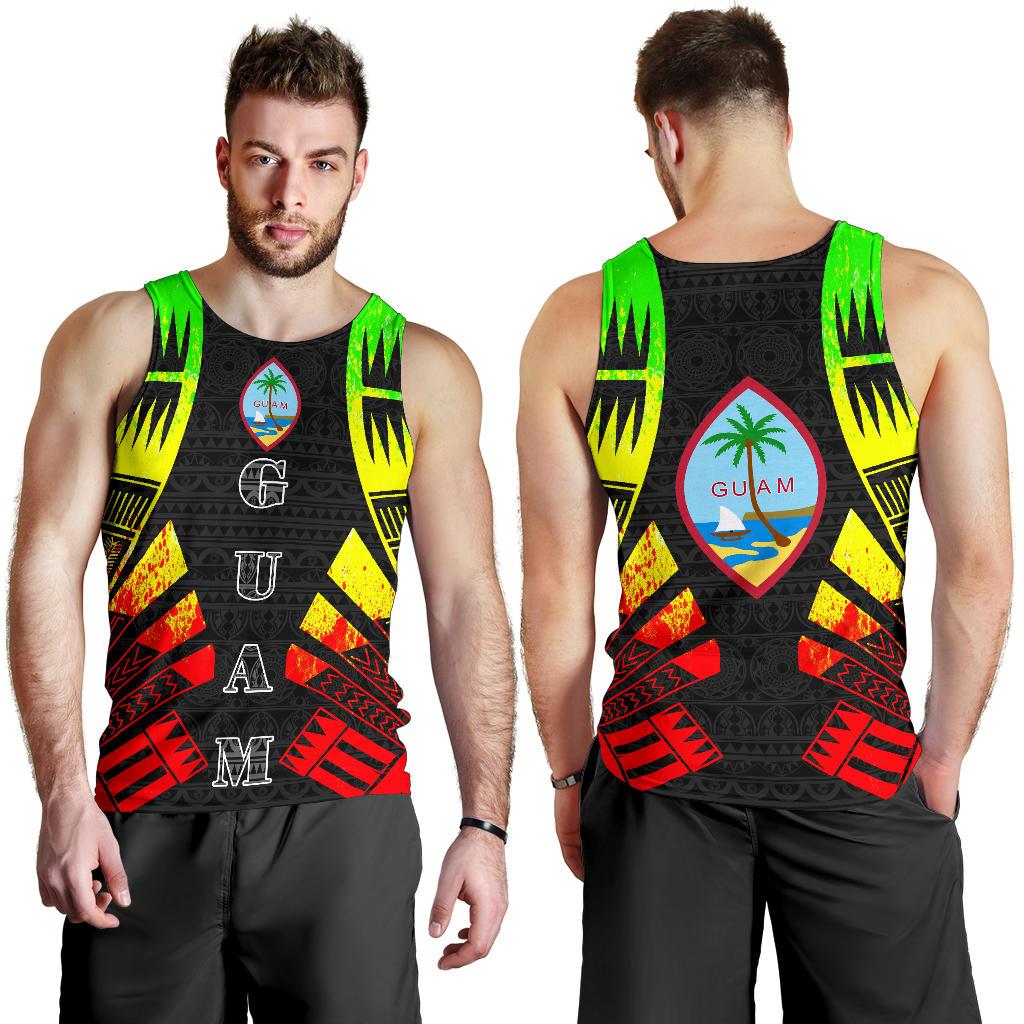 Guam Men Tank Top - Polynesian Tattoo Reggae - Polynesian Pride