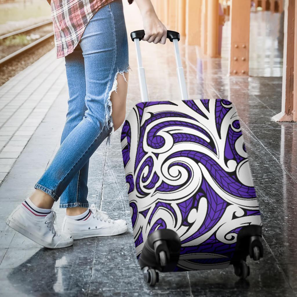 Polynesian Maori Ethnic Ornament Violet Luggage Covers - Polynesian Pride