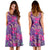 Hawaii Tropical Hibiscus Purple Midi Dress - Polynesian Pride