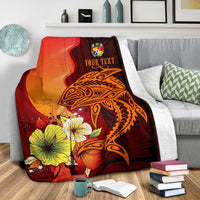 Tonga Custom Personalised Premium Blankets - Tribal Tuna Fish - Polynesian Pride