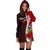 Solomon Islands Polynesian Custom Personalised Hoodie Dress - Coat Of Arm With Hibiscus - Polynesian Pride