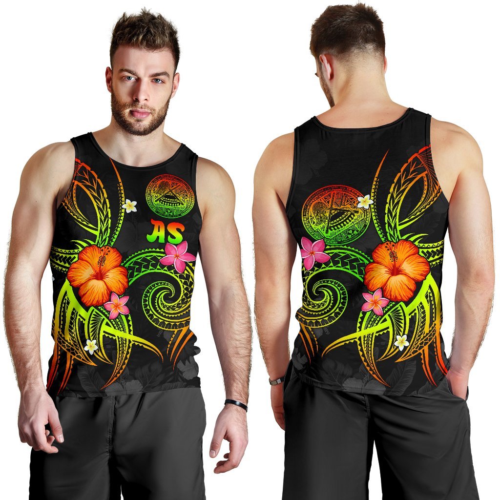 American Samoa Polynesian Men's Tank Top - Legend of American Samoa (Reggae) - Polynesian Pride