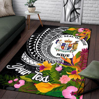 Niue Area Rug - Custom Personalised Seal Spiral Polynesian Patterns - Polynesian Pride