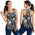 Guam Polynesian Women's Racerback Tank - Guam White Seal with Polynesian Tattoo Ver 01 White - Polynesian Pride