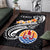 Tahiti Area Rug - Tahiti Seal Polynesian Patterns Plumeria (Black) Black - Polynesian Pride