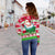 Polynesian Hawaii Christmas Off Shoulder Sweatshirt - Santa Dancing - Polynesian Pride