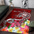 Guam Custom Personalised Area Rug - Turtle Plumeria (Red) Red - Polynesian Pride