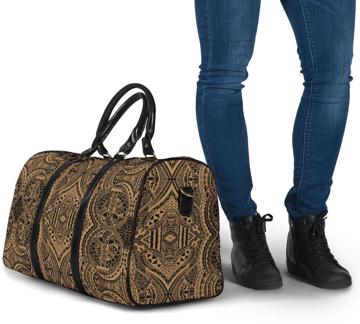 Polynesian Symmetry Gold Hawaii Travel Bag - Polynesian Pride