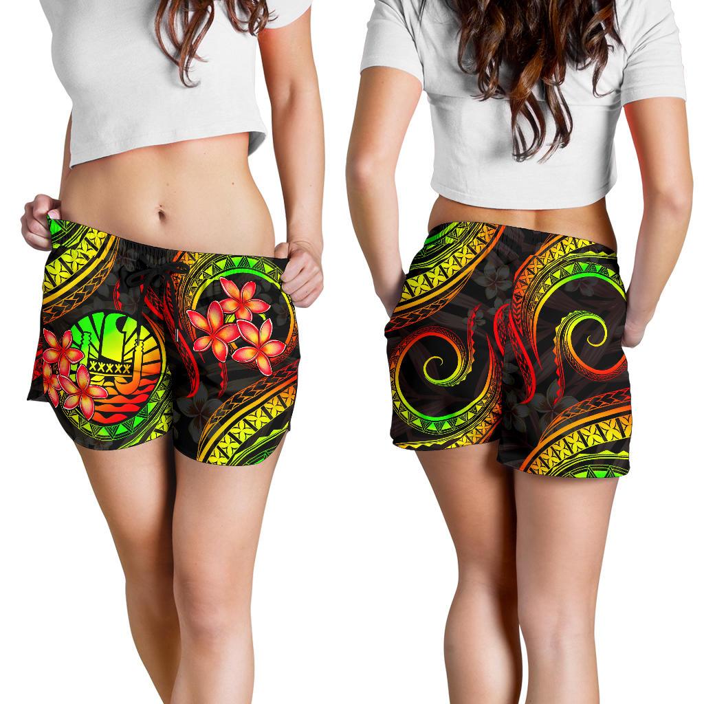 Tahiti Polynesian Women Shorts - Reggae Plumeria Women REGGAE - Polynesian Pride