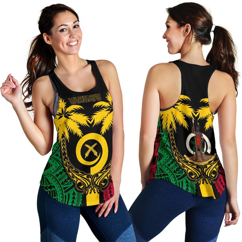 Vanuatu Coconut Women's Racerback Tank A02 Black - Polynesian Pride