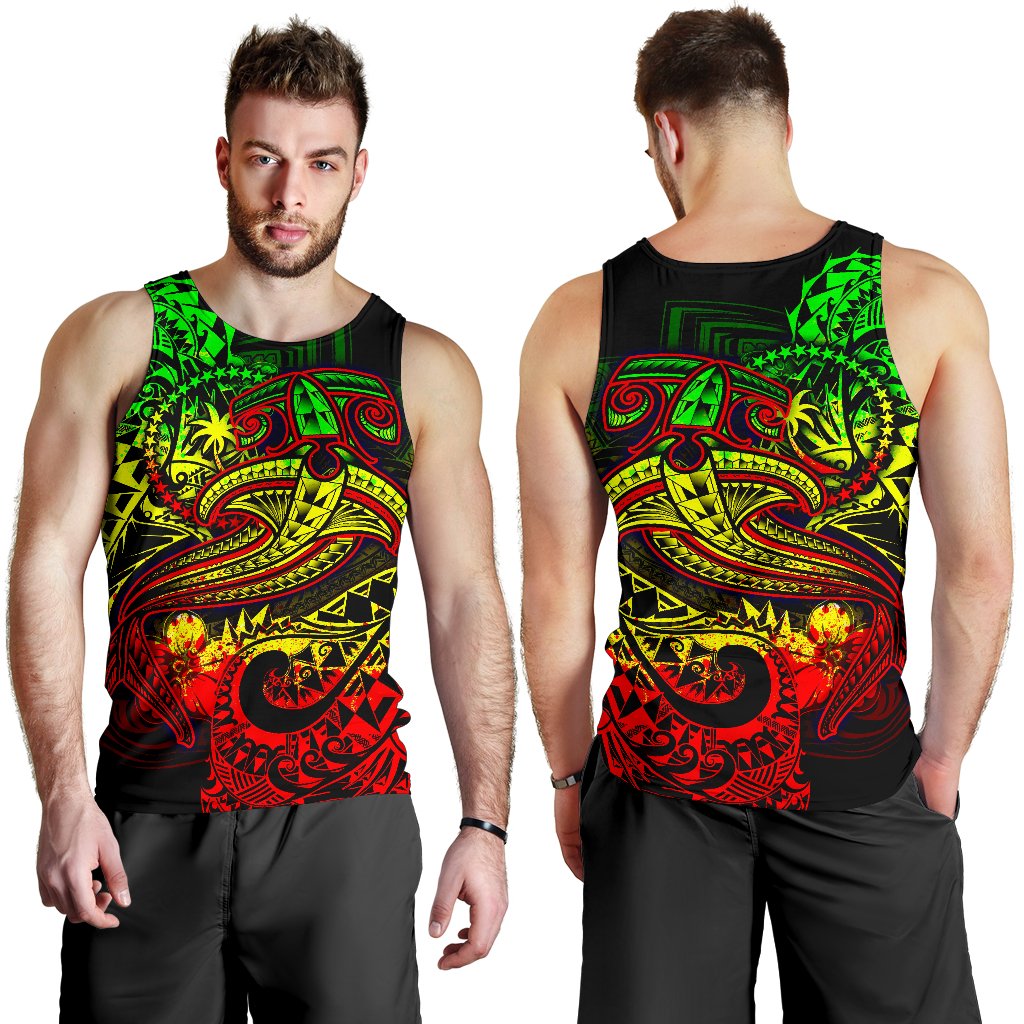 Chuuk Men's Tank Top - Reggae Shark Polynesian Tattoo Reggae - Polynesian Pride