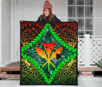 Hawaii Kanaka Kakau Tropical Polynesian Premium Quilt - Polynesian Pride