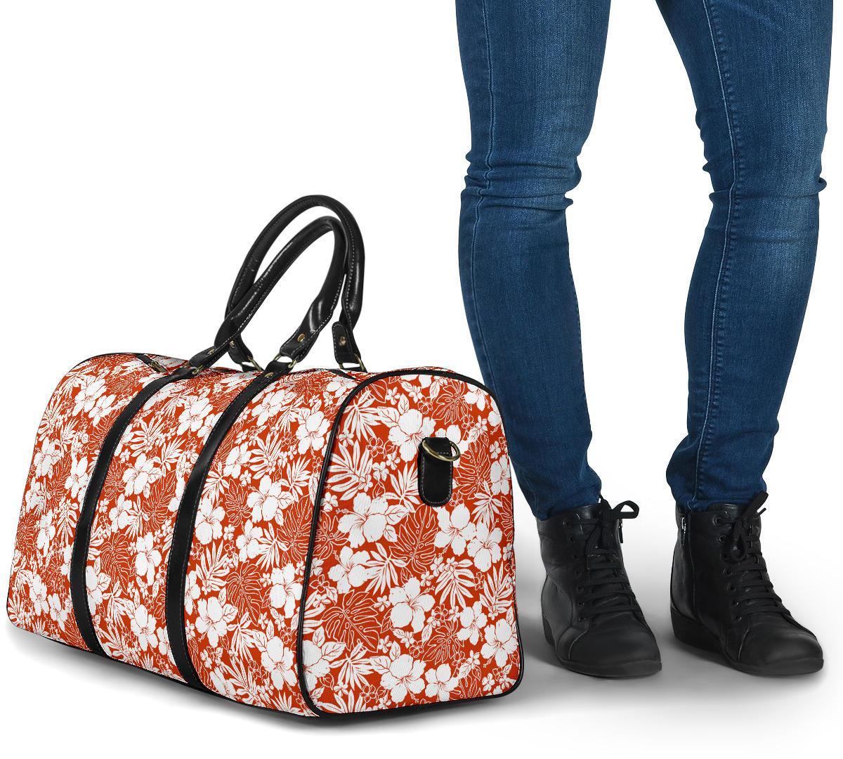 Hibiscus Flower Pattern Hawaii Travel Bag - Polynesian Pride