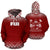 Fiji All Over Hoodie Fog Red Unisex Red - Polynesian Pride