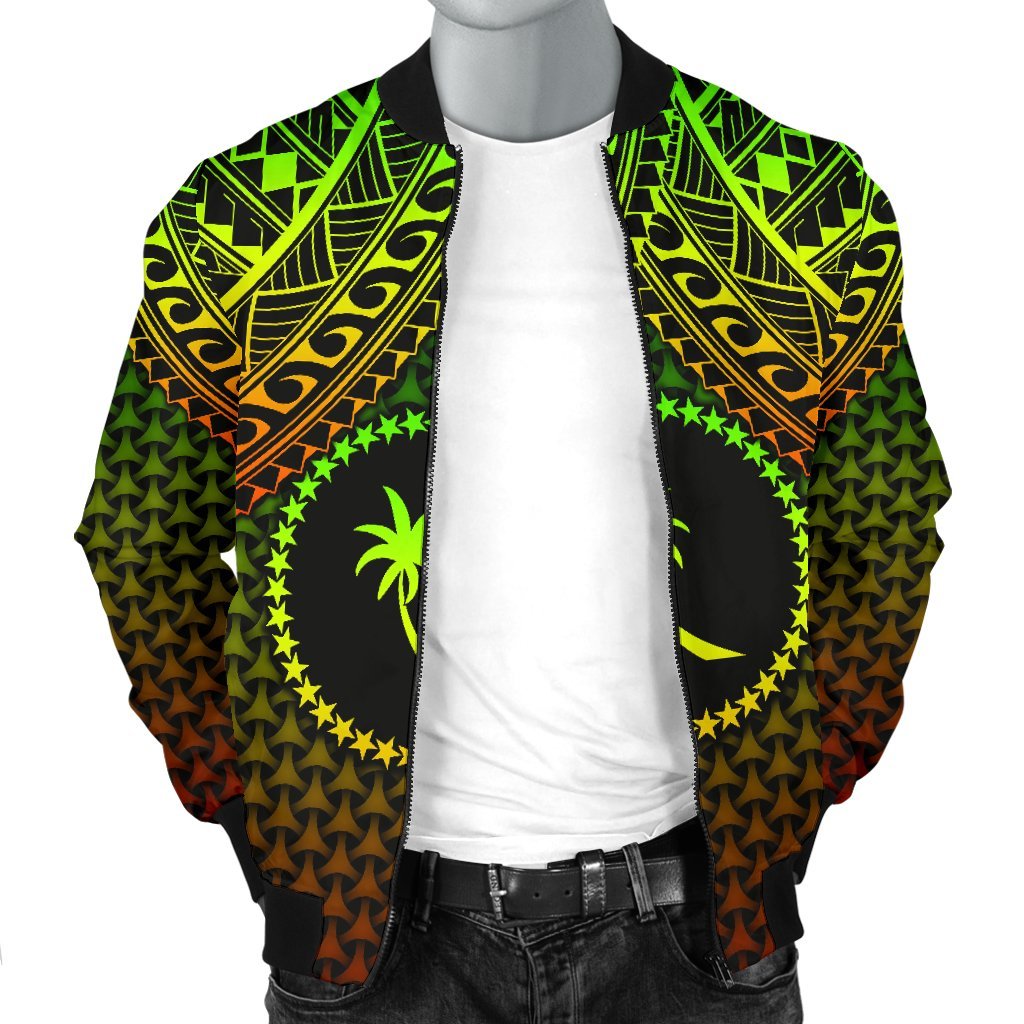 Polynesian Chuuk Personalised Men's Bomber Jacket - Reggae Vintage Polynesian Patterns - Polynesian Pride