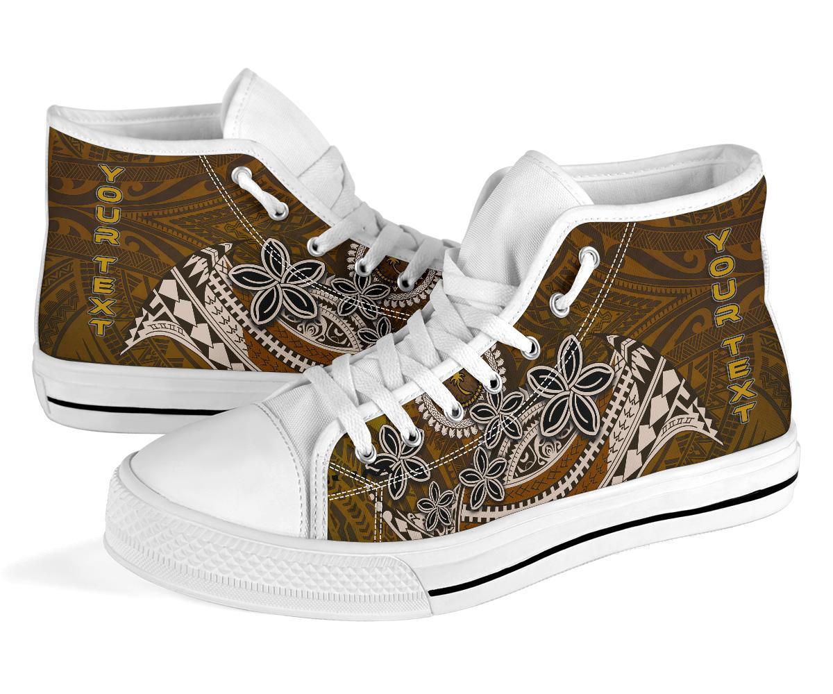 Chuuk Custom Personalised High Top Shoes - Polynesian Boar Tusk - Polynesian Pride