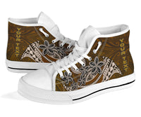 Chuuk Custom Personalised High Top Shoes - Polynesian Boar Tusk - Polynesian Pride