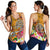 Polynesian Women's Racerback Tank - Turtle Plumeria Gold Color - Polynesian Pride