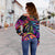 Palm Leaves Women's Off Shoulder Sweater - Neon Color - Polynesian Pride